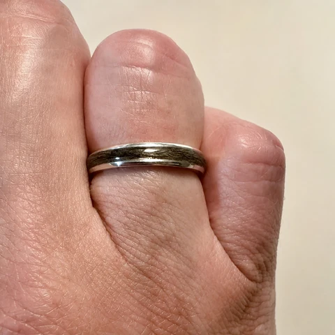 Pet Hair Ring worn by customer Lynsey Welch