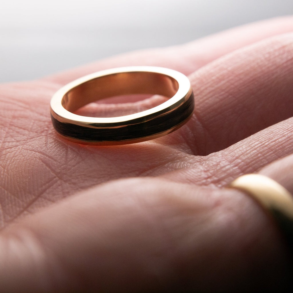 9ct Solid Gold Pet Hair/Fur Memorial Ring - Fur & Forever