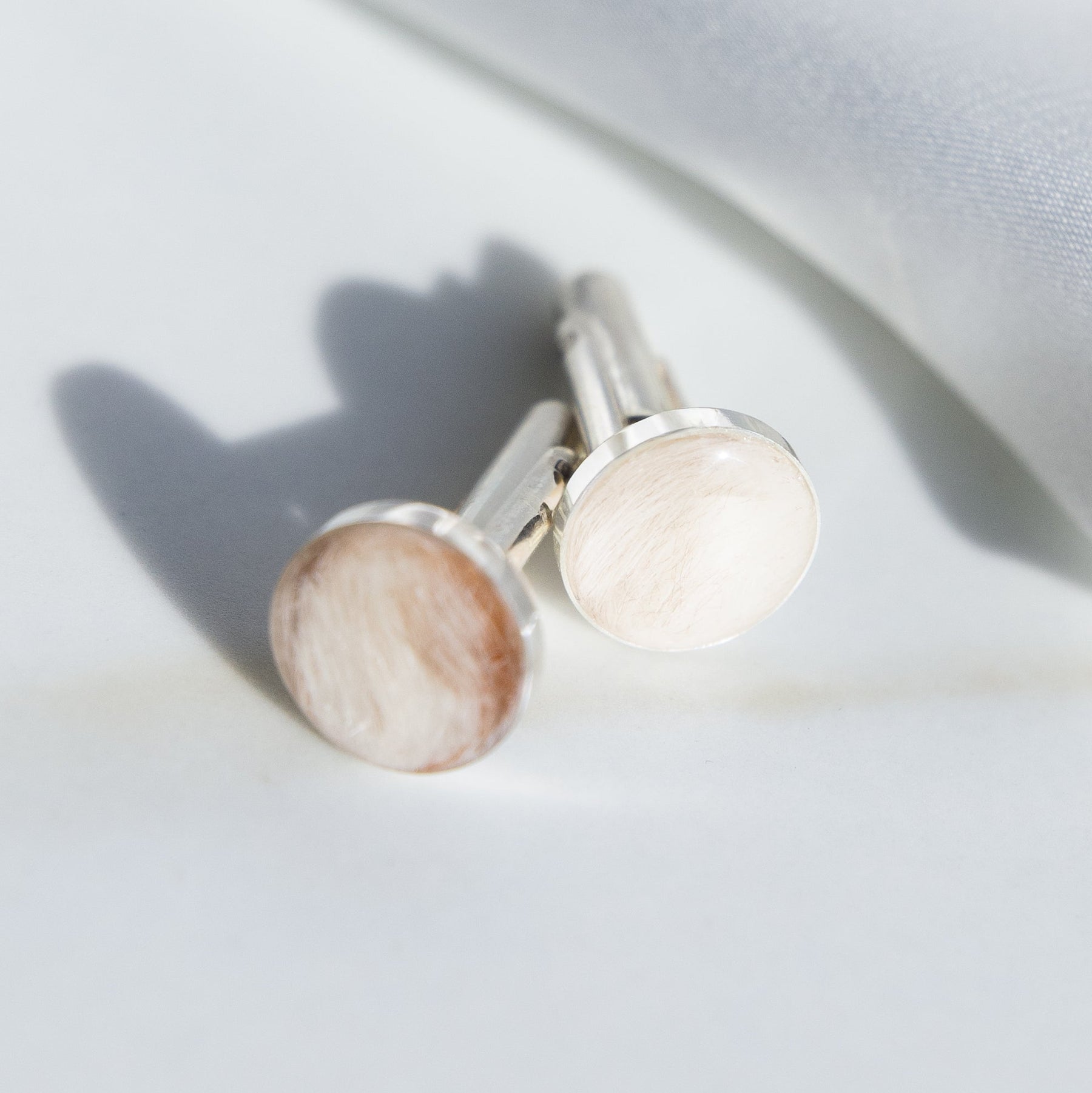 Sterling Silver Pet Hair Cufflinks main product photo