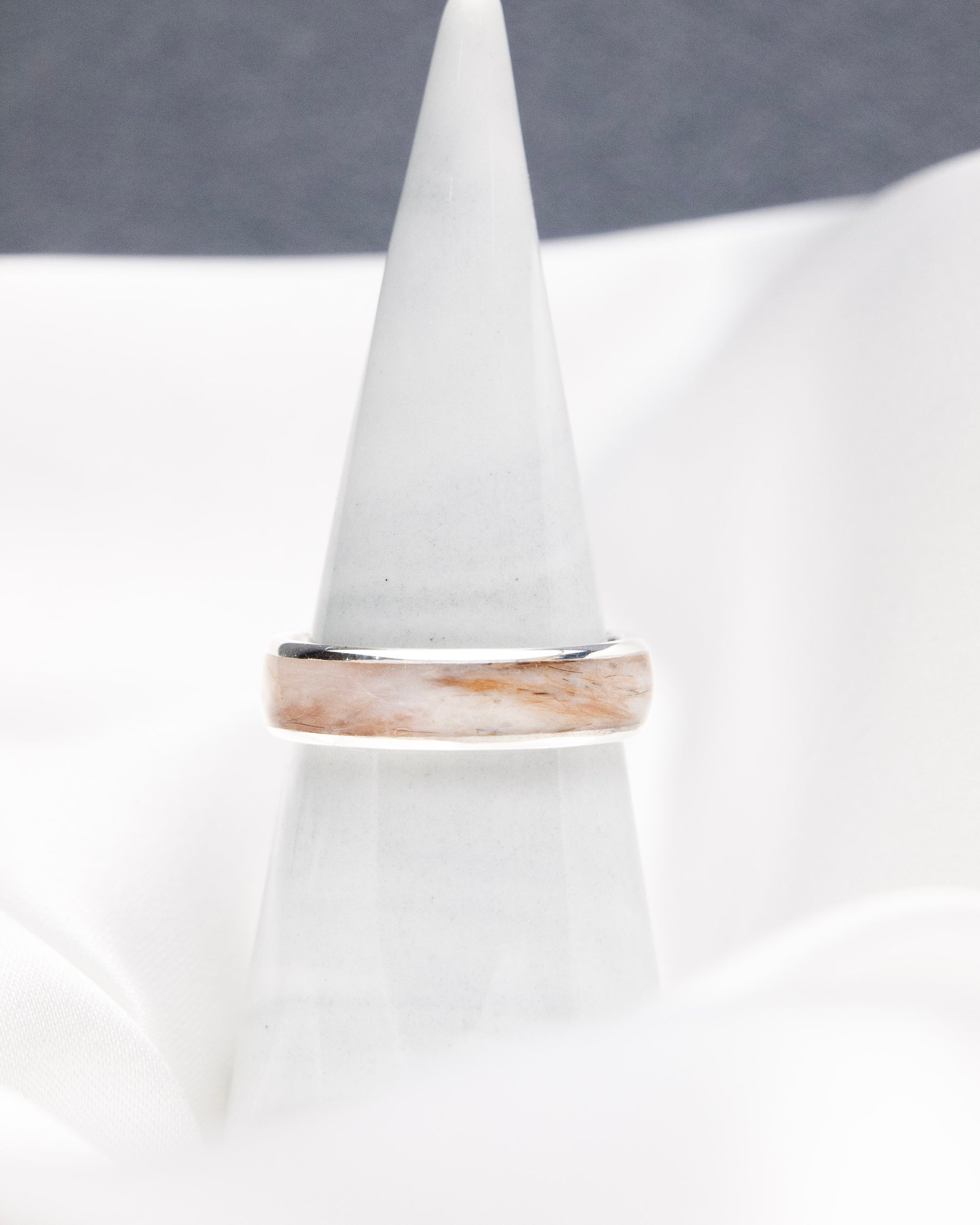 Pet Hair Keepsake Ring, Sterling Silver (Made using your pet’s hair)