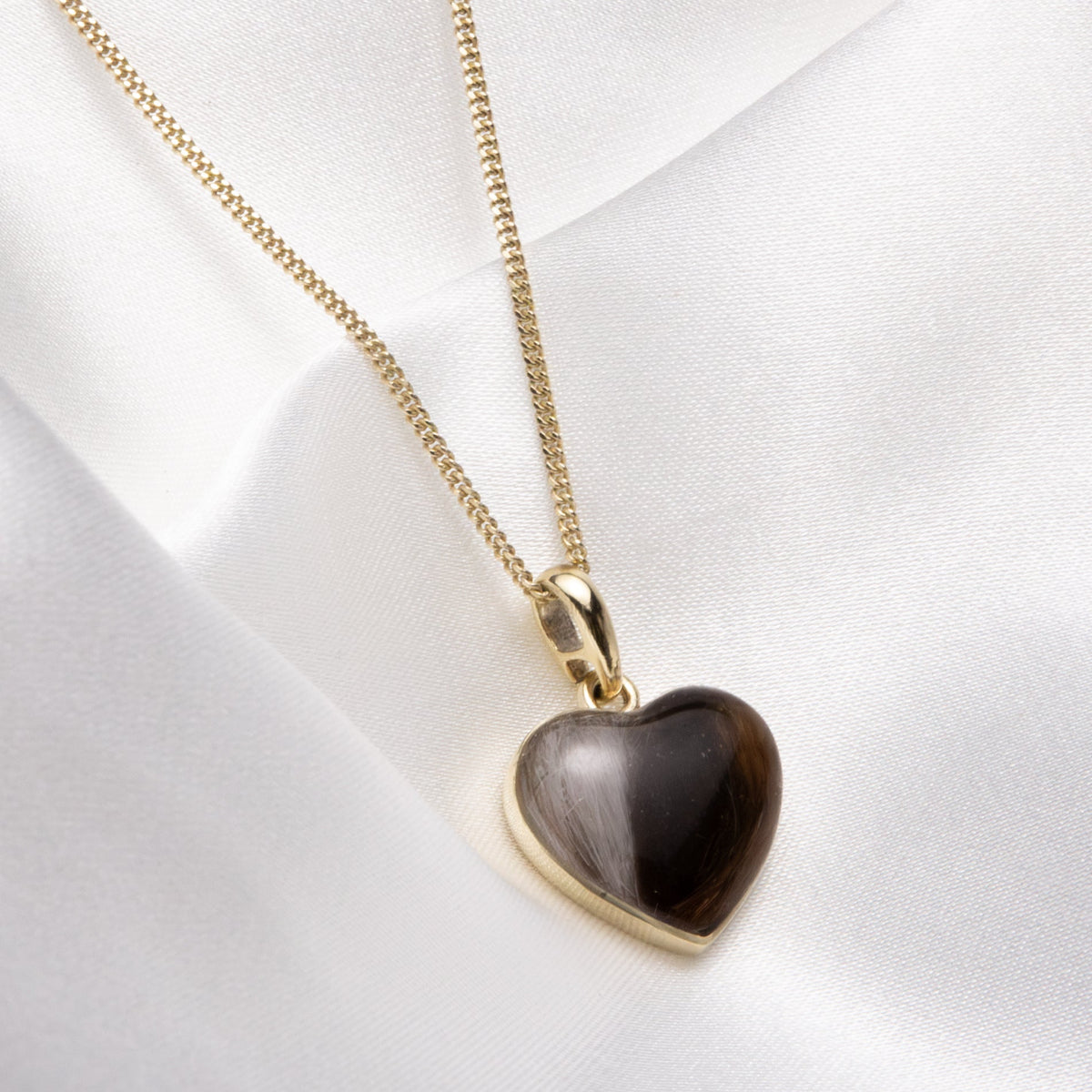 9ct Gold Pet Hair Heart Necklace