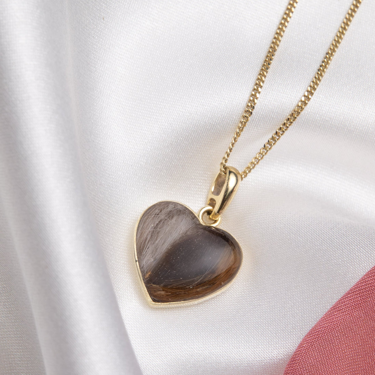 9ct Gold Pet Hair Heart Necklace