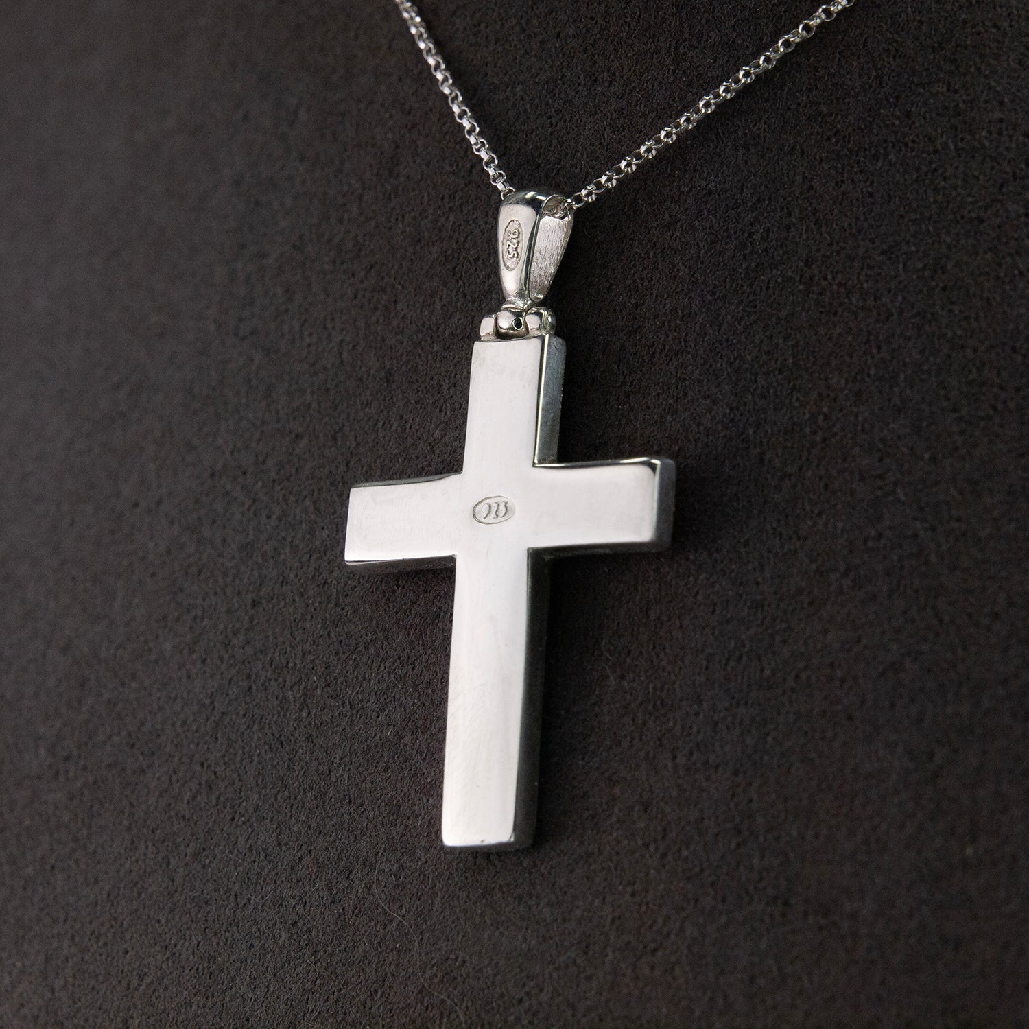 Pet Hair Cross Pendant Necklace, Sterling Silver product photo 9 for pet memorial jewellery