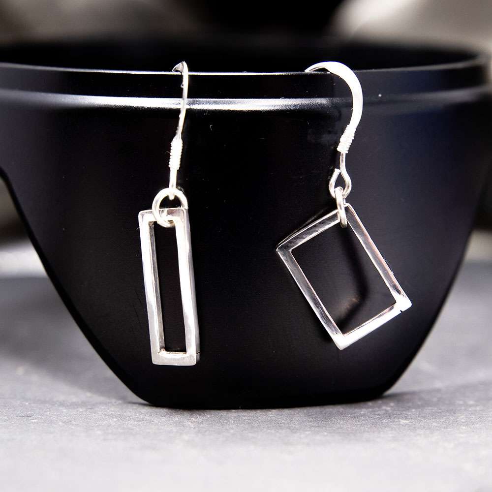 Asymmetrical Geometric Earrings - Fur & Forever