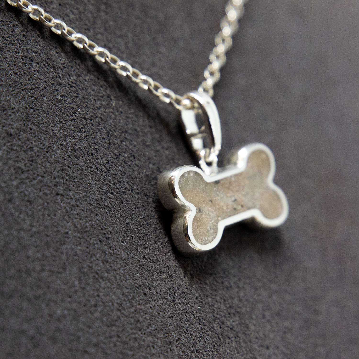 Ashes Dog Bone Necklace, Sterling Silver main product photo