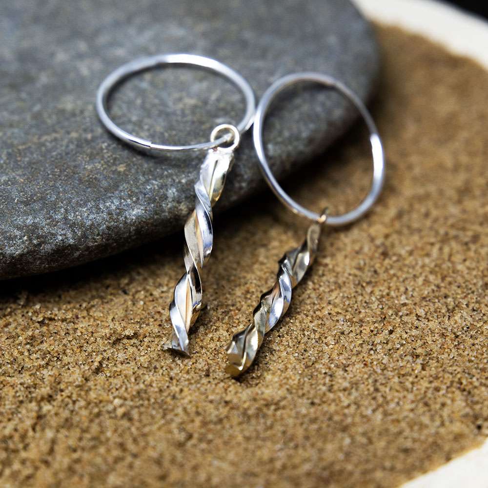 Gold and Silver Spiralled Earrings - Fur & Forever