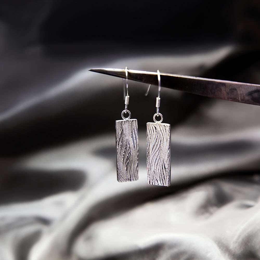 Grass Meadow Textured Earrings - Fur & Forever