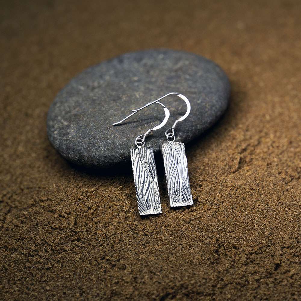 Grass Meadow Textured Earrings - Fur & Forever