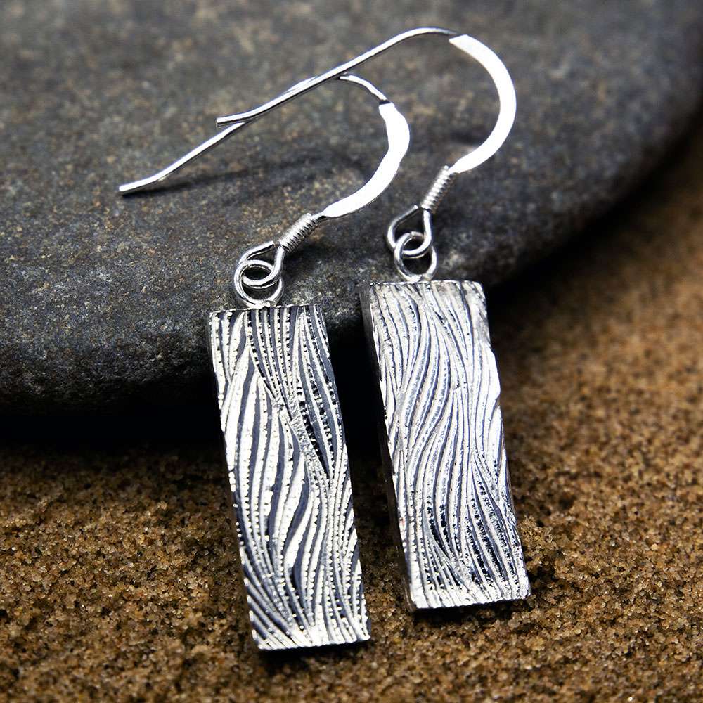 Grass Meadow Textured Earrings - Fur & Forever