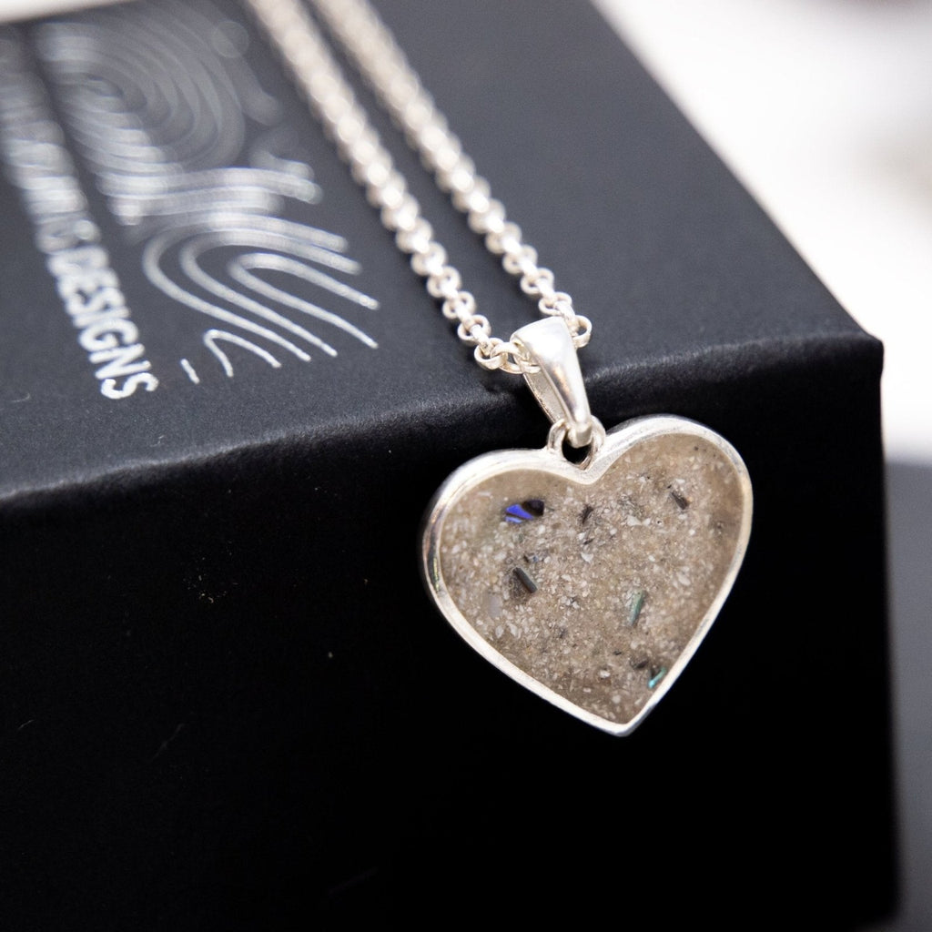 Heart Shaped Cremation Ashes Memorial Necklace - Fur & Forever