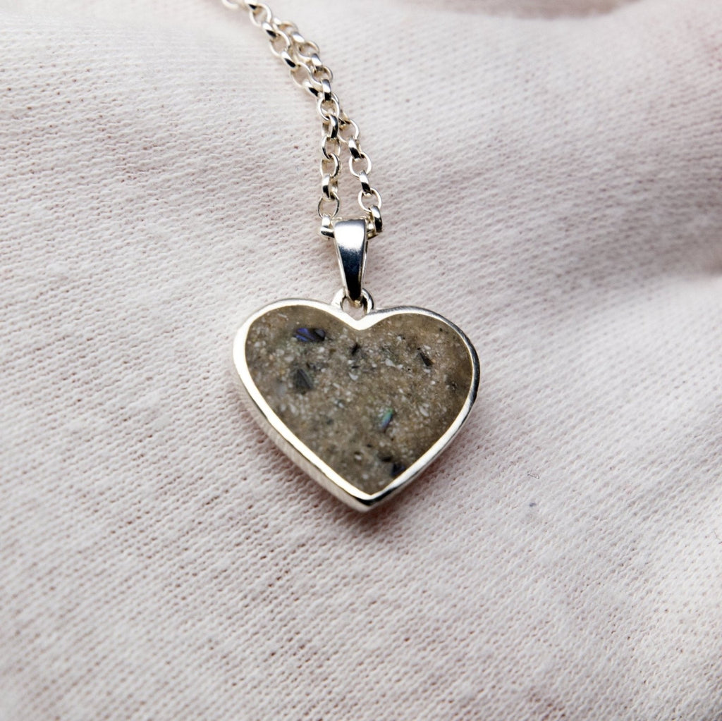 Heart Shaped Cremation Ashes Memorial Necklace - Fur & Forever
