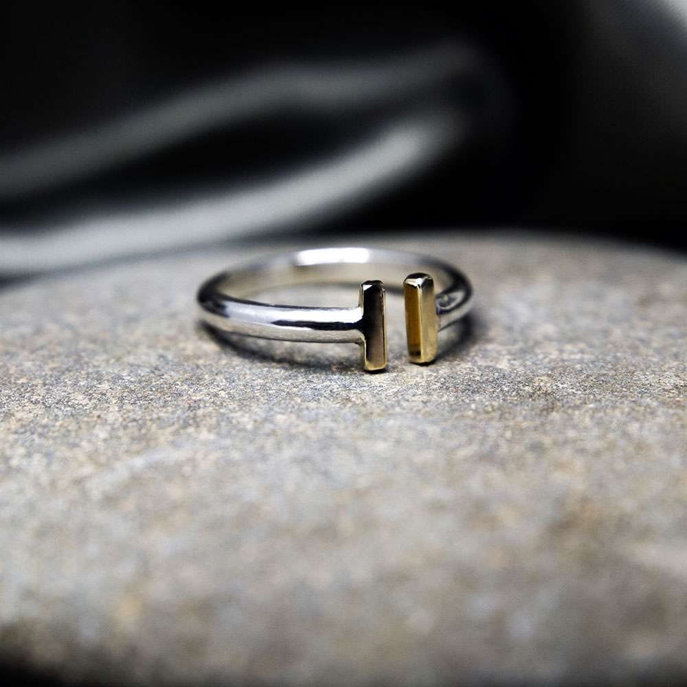 Mixed Metal Semi Ring - Fur & Forever
