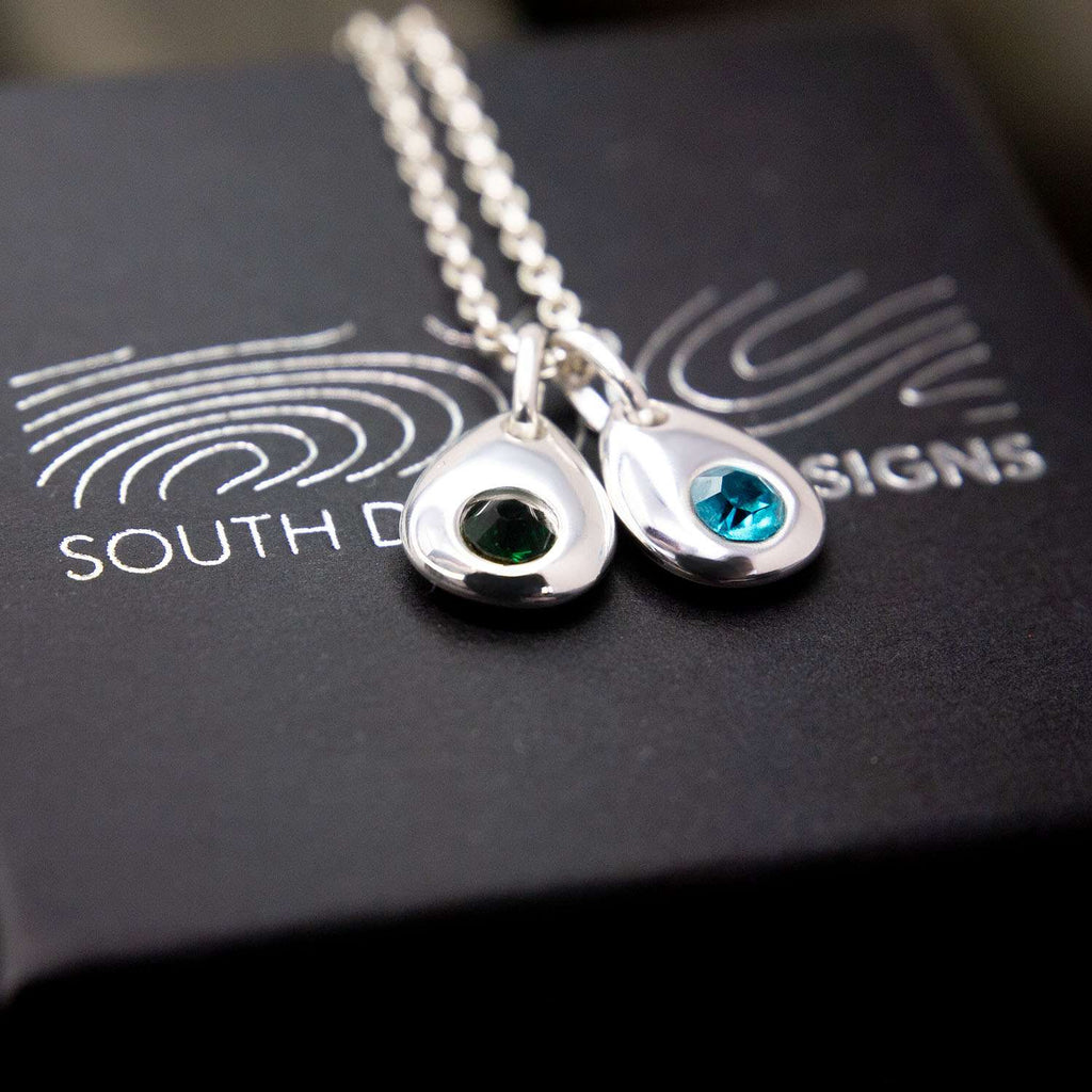 Sterling Silver Birthstone Keepsake Pendant - Fur & Forever