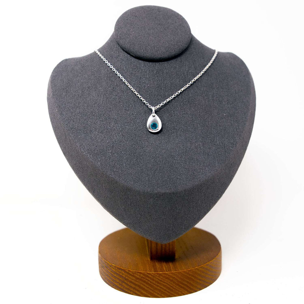 Sterling Silver Birthstone Keepsake Pendant - Fur & Forever