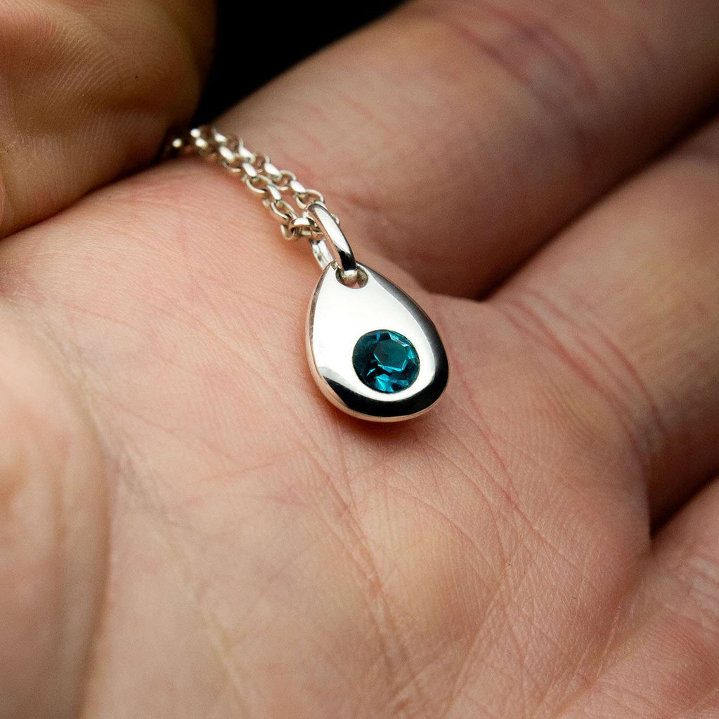 Sterling Silver Birthstone Keepsake Pendant - Fur & Forever