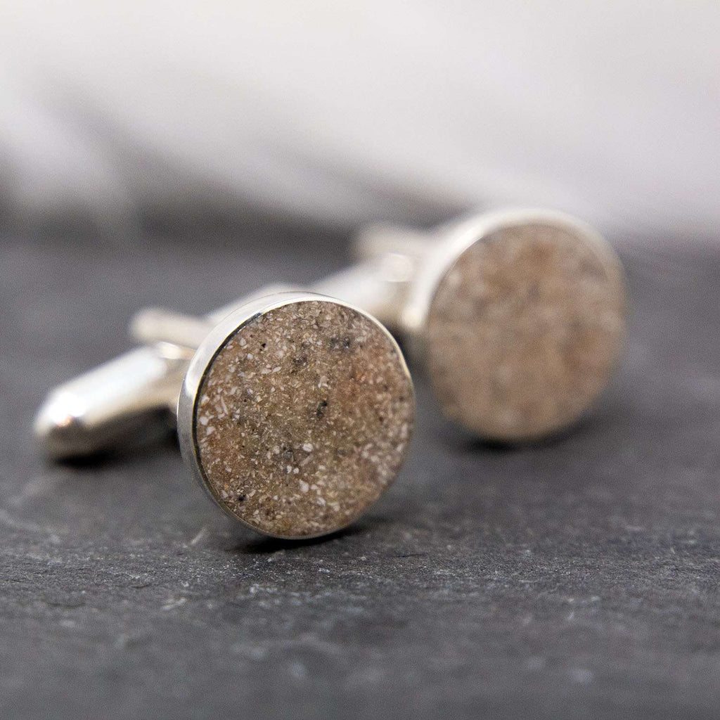 Sterling Silver Cremation Ashes Memorial Cufflinks - Fur & Forever