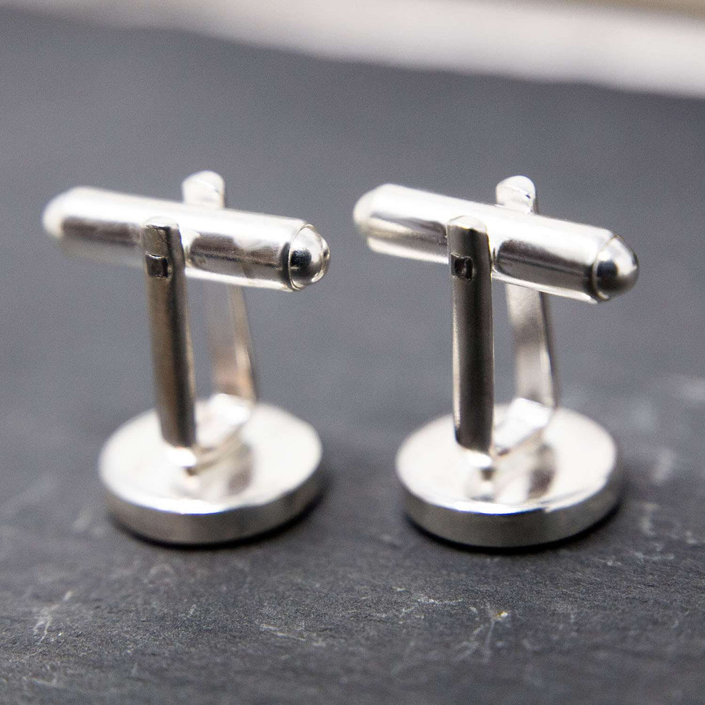 Sterling Silver Cremation Ashes Memorial Cufflinks - Fur & Forever